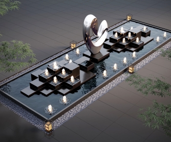 Modern Rockery Waterscape-ID:482326038