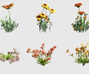 Modern Flowers And Grass-ID:456993103