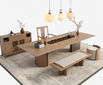 New Chinese Style Tea Tables And Chairs-ID:453664061