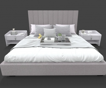 Modern Double Bed-ID:918340926
