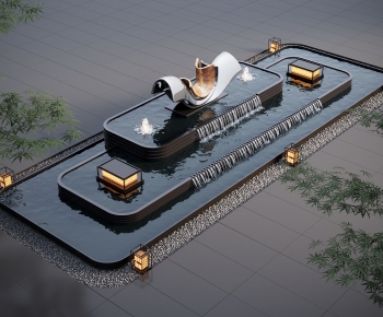 Modern Rockery Waterscape-ID:899576905