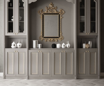 Simple European Style Decorative Cabinet-ID:941337113
