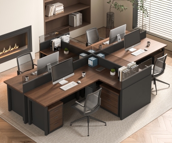 Modern Office Desk And Chair-ID:573892123
