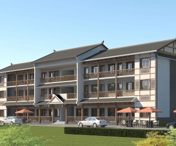 Chinese Style Appearance Of Commercial Building-ID:968609094