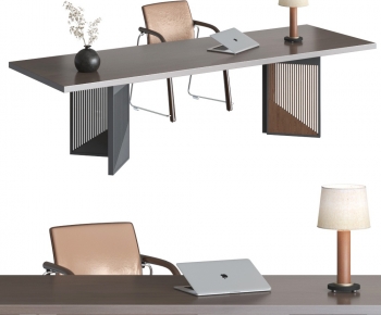 Modern Office Desk And Chair-ID:623130811