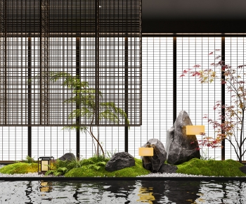 新中式室内景观植物造景-ID:534990073