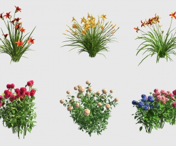 Modern Flowers And Grass-ID:408110684