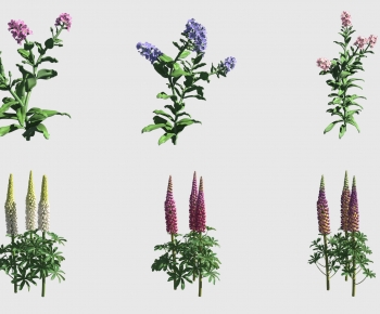 Modern Flowers And Grass-ID:694227933