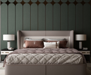 Modern Double Bed-ID:625245095