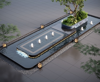 Modern Rockery Waterscape-ID:876180896