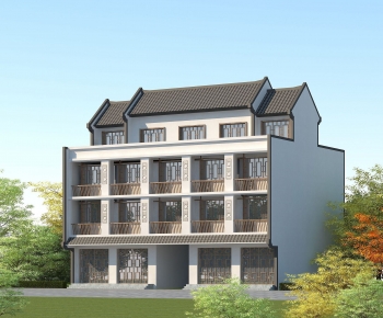 Chinese Style Appearance Of Commercial Building-ID:975280058