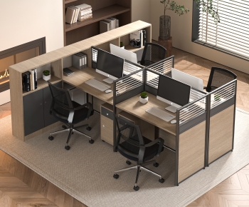 Modern Office Desk And Chair-ID:232809075