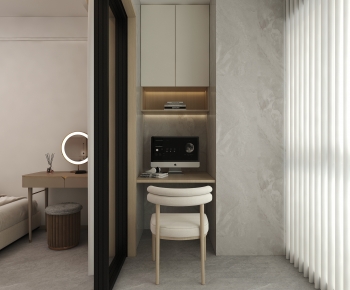 Modern Computer Desk And Chair-ID:206382042