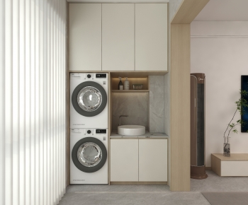 Modern Balcony Laundry Room-ID:825484048