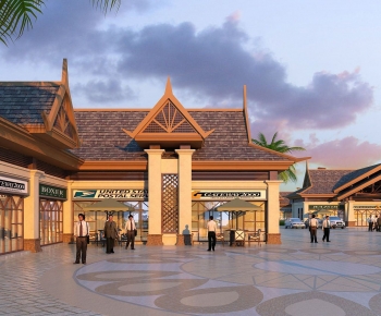 Southeast Asian Style Commercial Street-ID:784101964