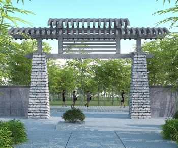 Chinese Style Decorated Archway-ID:248198997