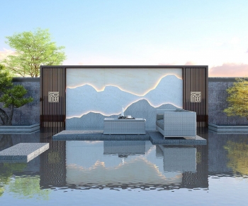 New Chinese Style Landscape Wall-ID:379230024