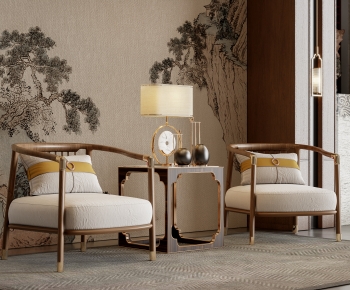 New Chinese Style Lounge Chair-ID:397551064