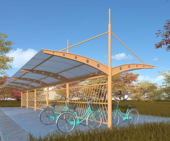 Modern Outdoor Parking Lot-ID:887769944