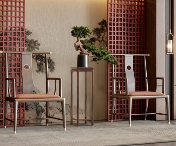 新中式实木太师椅组合-ID:343660129