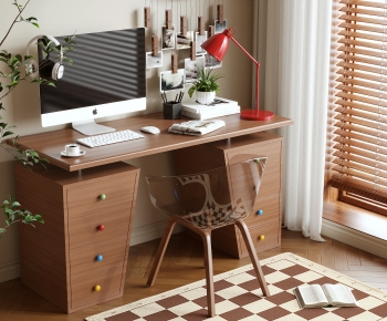 Modern Computer Desk And Chair-ID:155950078