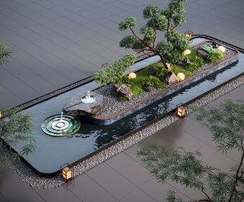 Modern Rockery Waterscape-ID:691390996