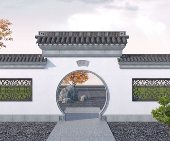 New Chinese Style Landscape Wall-ID:619430569