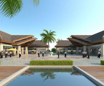 Southeast Asian Style Appearance Of Commercial Building-ID:830905913