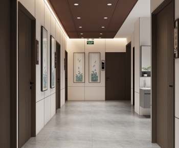 新中式餐厅走廊过道-ID:702651027