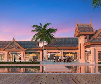 Southeast Asian Style Commercial Street-ID:249252085