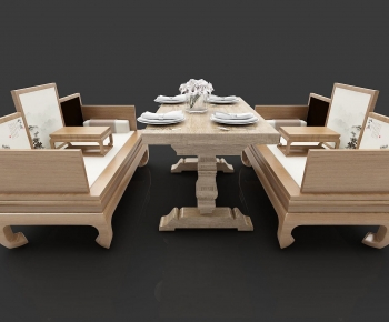 New Chinese Style Dining Table And Chairs-ID:832469946