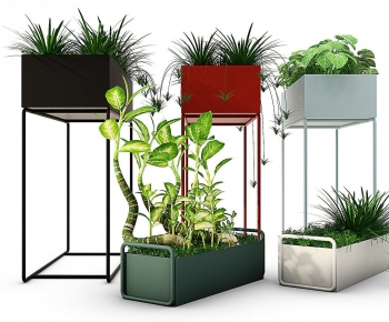 Modern Potted Green Plant-ID:943135021