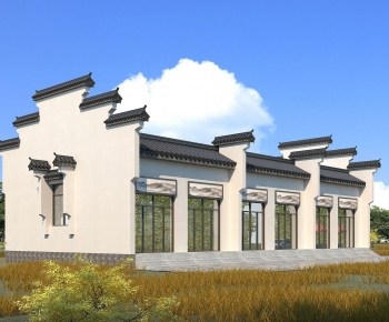 Chinese Style Appearance Of Commercial Building-ID:353964096
