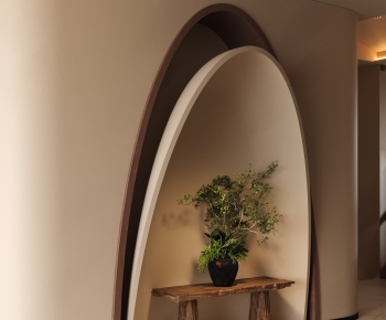 Wabi-sabi Style Hallway-ID:727921969