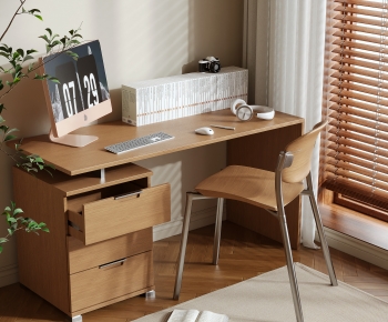 Modern Computer Desk And Chair-ID:672477011