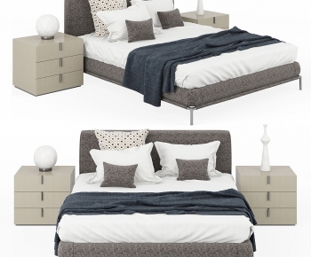 Modern Double Bed-ID:814670096