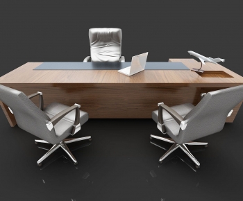 Modern Office Desk And Chair-ID:881860022