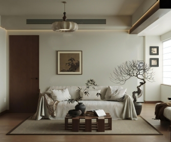 New Chinese Style A Living Room-ID:478593119