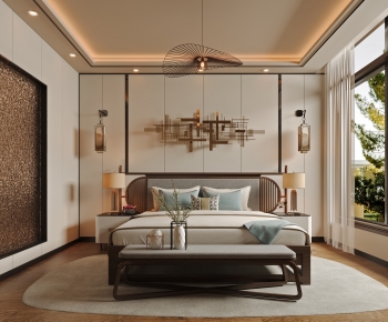 New Chinese Style Bedroom-ID:415743112
