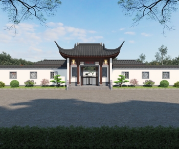 New Chinese Style Facade Element-ID:298708927