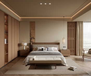 New Chinese Style Bedroom-ID:732369477