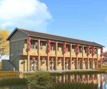 New Chinese Style Appearance Of Commercial Building-ID:148629906