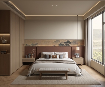 New Chinese Style Bedroom-ID:935787929