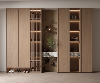 New Chinese Style Shoe Cabinet-ID:380798106