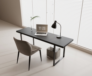 Modern Computer Desk And Chair-ID:718897109
