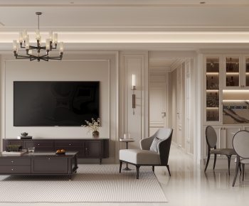 French Style A Living Room-ID:886621954