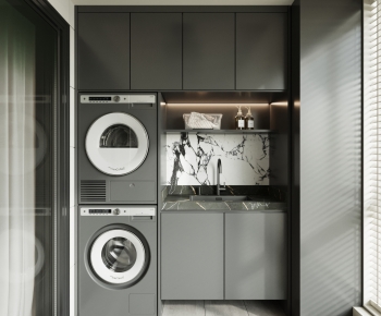 Modern Balcony Laundry Room-ID:103589064