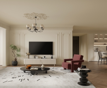 French Style A Living Room-ID:425729878