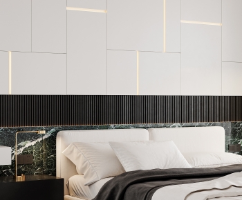 Modern Double Bed-ID:871907006