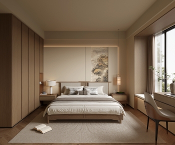 New Chinese Style Bedroom-ID:680393938
